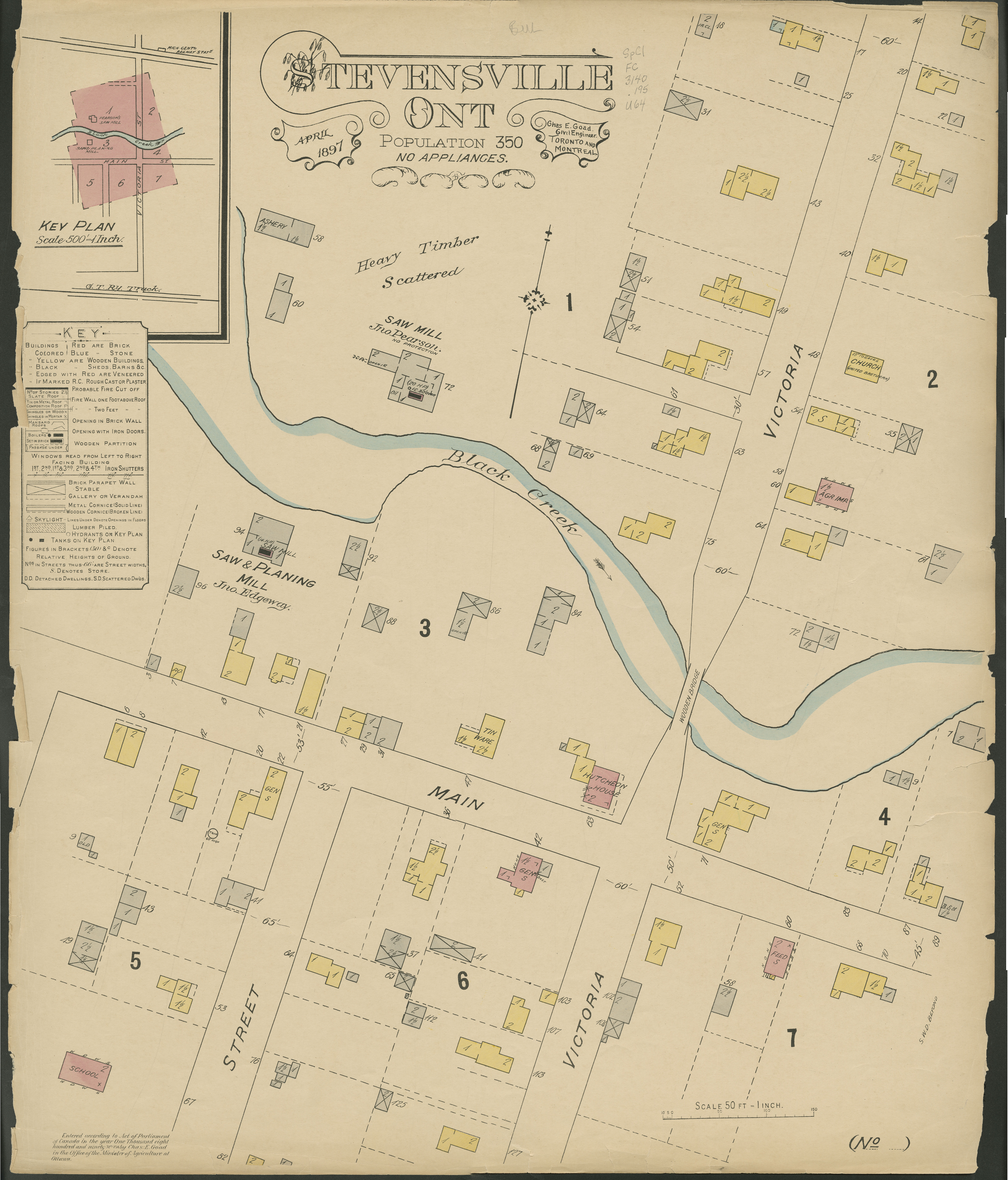 Fire Insurance Plans - Stevensville, 1897
